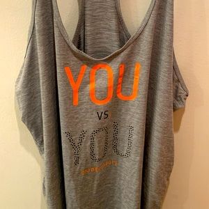 Heathered gray Orangetheory tank top